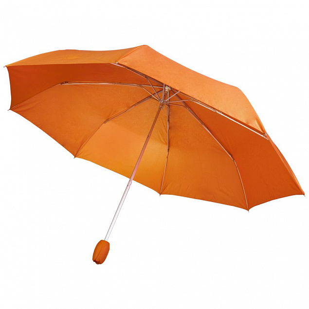 Складной зонт «Тюльпан», оранжевый с логотипом  заказать по выгодной цене в кибермаркете AvroraStore