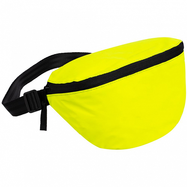 Поясная сумка Manifest Color из светоотражающей ткани, неон-желтая с логотипом  заказать по выгодной цене в кибермаркете AvroraStore
