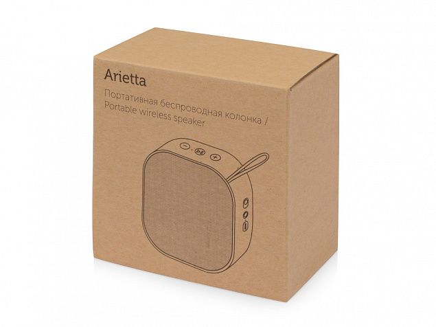 Портативная колонка «Arietta» с логотипом  заказать по выгодной цене в кибермаркете AvroraStore