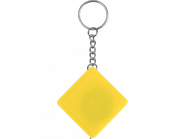 Брелок-рулетка, 1 м., желтый с логотипом  заказать по выгодной цене в кибермаркете AvroraStore