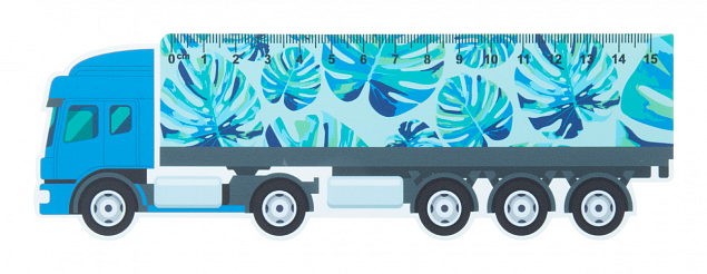 Линейка 15 см в форме грузовика с логотипом  заказать по выгодной цене в кибермаркете AvroraStore