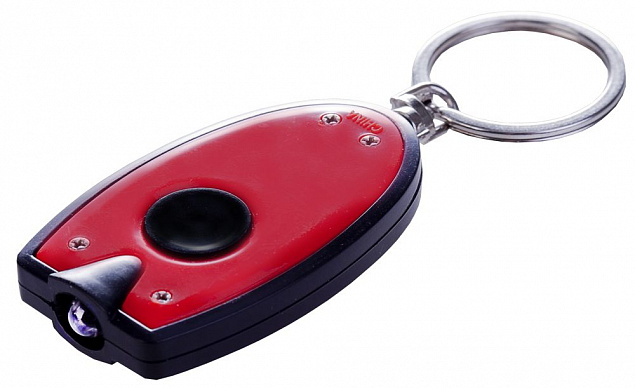 Брелок-фонарик Vivid, красный с логотипом  заказать по выгодной цене в кибермаркете AvroraStore