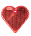 Пешеходный светоотражатель «Сердце», красный с логотипом  заказать по выгодной цене в кибермаркете AvroraStore