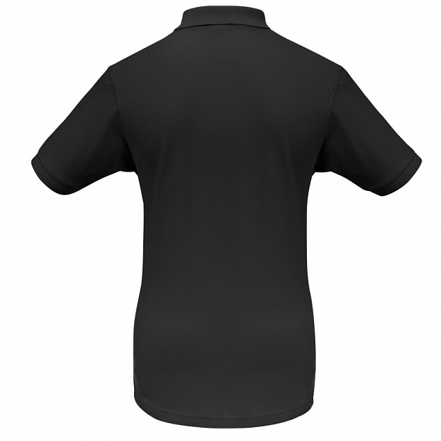 Рубашка поло Safran черная с логотипом  заказать по выгодной цене в кибермаркете AvroraStore