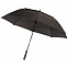 Зонт-трость Fiber Golf Air, черный с логотипом  заказать по выгодной цене в кибермаркете AvroraStore