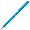 Ручка шариковая Hotel Chrome, ver.2, голубая с логотипом  заказать по выгодной цене в кибермаркете AvroraStore