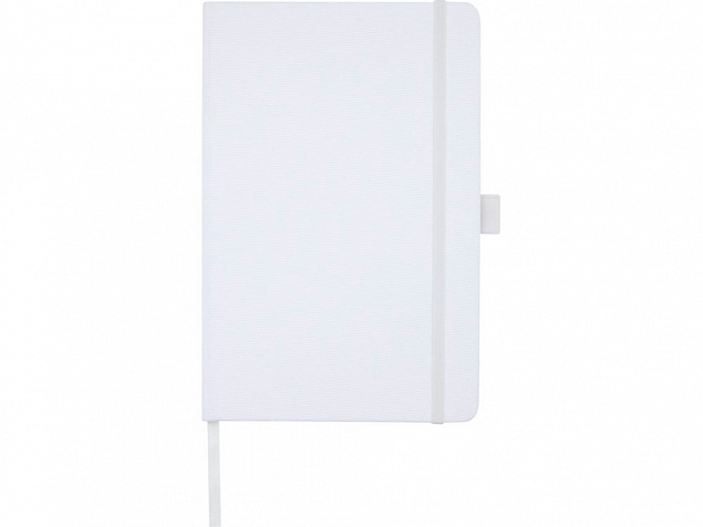 Блокнот Honua форматом A5 из переработанной бумаги с обложкой из переработанного ПЭТ, белый с логотипом  заказать по выгодной цене в кибермаркете AvroraStore