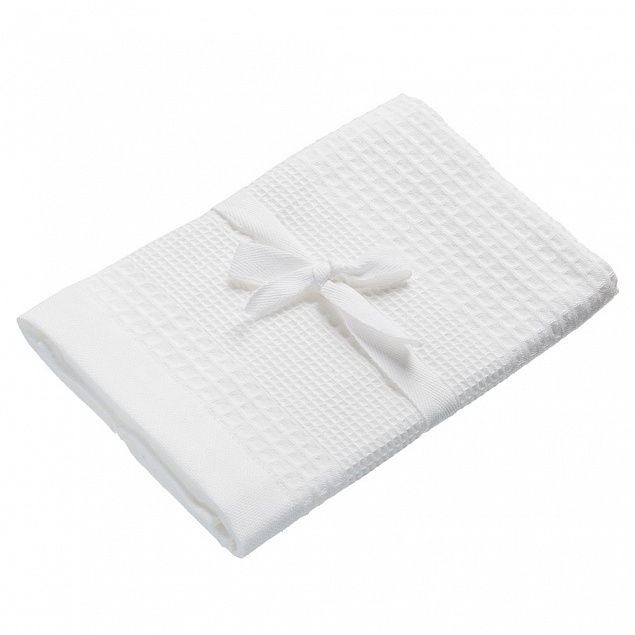 Полотенце вафельное Adore Small, белое с логотипом  заказать по выгодной цене в кибермаркете AvroraStore