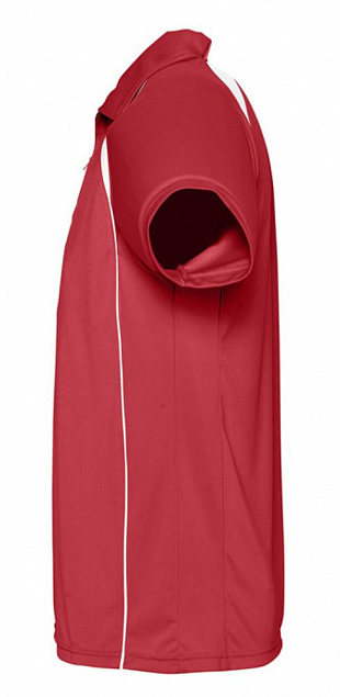 Спортивная рубашка поло Palladium 140 красная с белым с логотипом  заказать по выгодной цене в кибермаркете AvroraStore