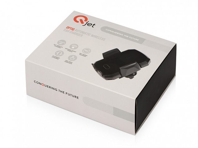 Автомобильное беспроводное зарядное устройство с датчиком движения OptIQ, 10 Вт с логотипом  заказать по выгодной цене в кибермаркете AvroraStore