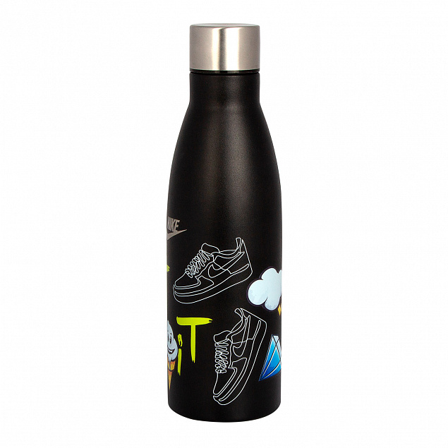 Термобутылка вакуумная герметичная Portobello, Fresco Neo, 500 ml, черная с логотипом  заказать по выгодной цене в кибермаркете AvroraStore