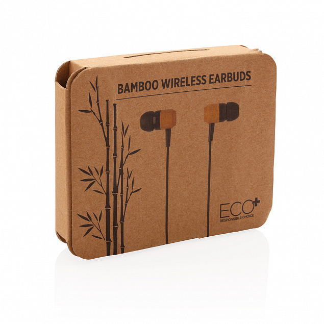 Беспроводные наушники Bamboo с логотипом  заказать по выгодной цене в кибермаркете AvroraStore