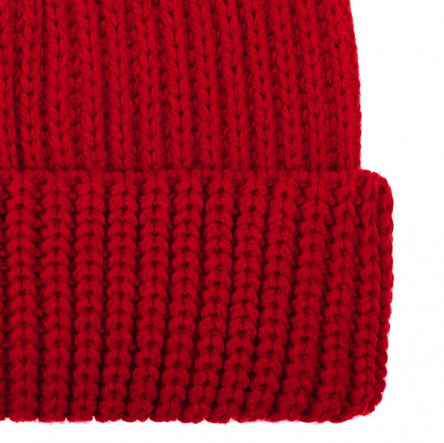 Шапка Nordvik, красная с логотипом  заказать по выгодной цене в кибермаркете AvroraStore