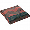 Плед Zig Zag, красный с коричневым с логотипом  заказать по выгодной цене в кибермаркете AvroraStore