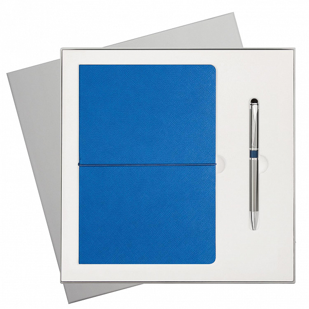 Подарочный набор Portobello/Summer time синий (Ежедневник недат А5, Ручка) с логотипом  заказать по выгодной цене в кибермаркете AvroraStore