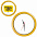 Часы настенные "ПРОМО" разборные; желтый,  D28,5 см; пластик с логотипом  заказать по выгодной цене в кибермаркете AvroraStore