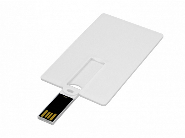 USB-флешка на 32 Гб в виде пластиковой карты с откидным механизмом с логотипом  заказать по выгодной цене в кибермаркете AvroraStore