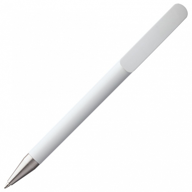 Ручка шариковая Prodir DS3 TPC, белая с логотипом  заказать по выгодной цене в кибермаркете AvroraStore
