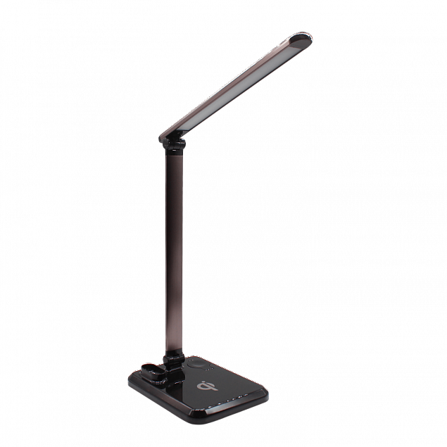 Настольная лампа Geek с беспроводной зарядкой (черный) с логотипом  заказать по выгодной цене в кибермаркете AvroraStore