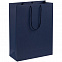 Пакет бумажный Porta XL, темно-синий с логотипом  заказать по выгодной цене в кибермаркете AvroraStore