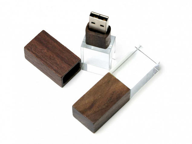 USB 2.0- флешка на 64 Гб прямоугольной формы, под гравировку 3D логотипа с логотипом  заказать по выгодной цене в кибермаркете AvroraStore