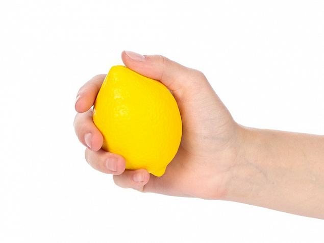 Антистресс «Лимон» с логотипом  заказать по выгодной цене в кибермаркете AvroraStore