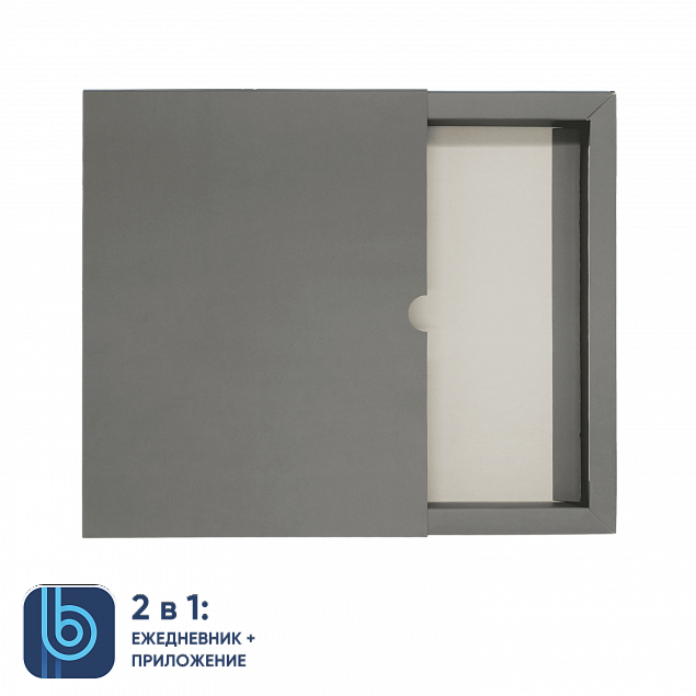 Коробка под ежедневник Bplanner (серый) с логотипом  заказать по выгодной цене в кибермаркете AvroraStore