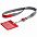 Чехол для карточки с лентой и ретрактором Devon, красный с логотипом  заказать по выгодной цене в кибермаркете AvroraStore