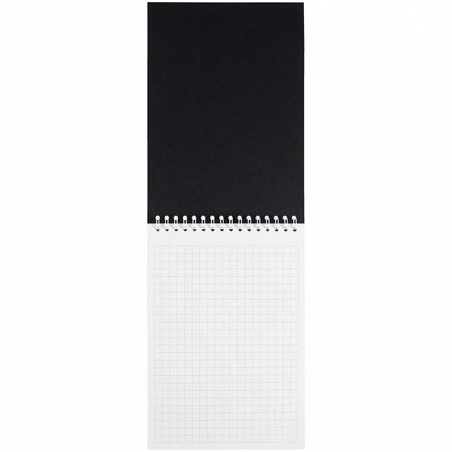 Блокнот Dali в клетку, черный с логотипом  заказать по выгодной цене в кибермаркете AvroraStore