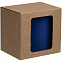 Коробка с окном для кружки Window, ver.2, крафт с логотипом  заказать по выгодной цене в кибермаркете AvroraStore