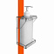 Стеллаж под 4 бутылки воды с рекламным полем, оранжевый с логотипом  заказать по выгодной цене в кибермаркете AvroraStore