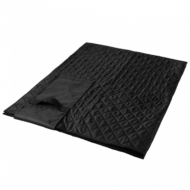 Плед для пикника Comfy, черный с логотипом  заказать по выгодной цене в кибермаркете AvroraStore