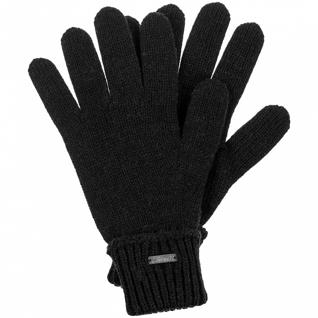 Перчатки Alpine, черные с логотипом  заказать по выгодной цене в кибермаркете AvroraStore