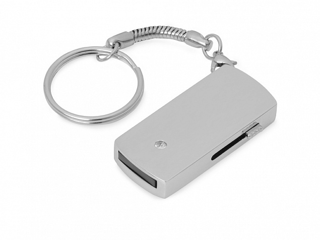 USB 2.0- флешка на 64 Гб с выдвижным механизмом и мини чипом с логотипом  заказать по выгодной цене в кибермаркете AvroraStore