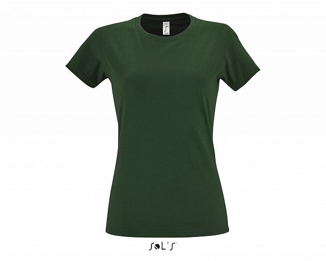Фуфайка (футболка) IMPERIAL женская,Темно-зеленый L с логотипом  заказать по выгодной цене в кибермаркете AvroraStore