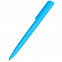 Ручка пластиковая Lavy софт-тач, голубая с логотипом  заказать по выгодной цене в кибермаркете AvroraStore