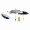Зонт-трость антишторм Hurricane 27, черный с логотипом  заказать по выгодной цене в кибермаркете AvroraStore