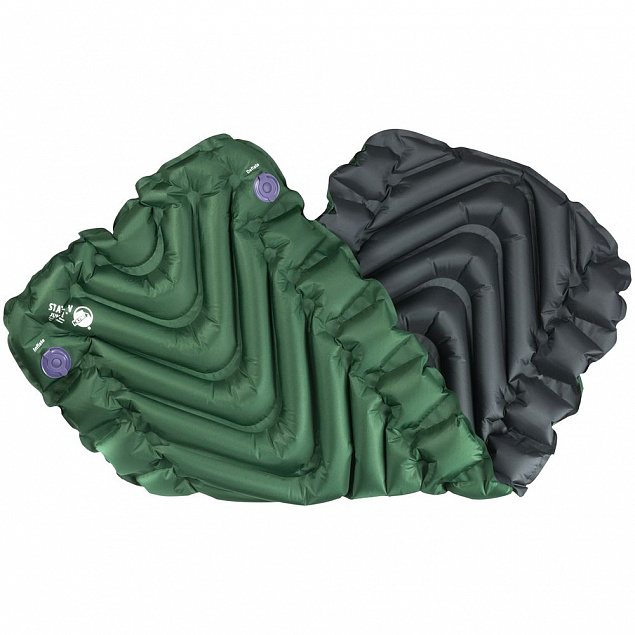 Надувной коврик Static V Junior, зеленый с логотипом  заказать по выгодной цене в кибермаркете AvroraStore