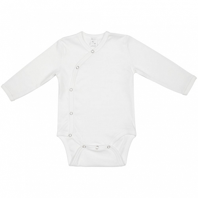 Боди детское Baby Prime, молочно-белое с логотипом  заказать по выгодной цене в кибермаркете AvroraStore