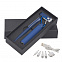 Набор ручка + флеш-карта 8Гб + зарядное устройство 2800 mAh в футляре, темно-синий с логотипом  заказать по выгодной цене в кибермаркете AvroraStore