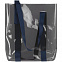 Шоппер Clear Fest, прозрачный серый с синими ручками с логотипом  заказать по выгодной цене в кибермаркете AvroraStore