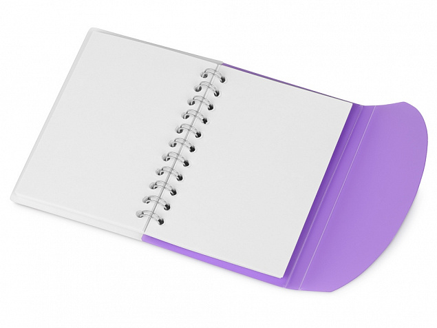 Блокнот А7 Post, пурпурный с логотипом  заказать по выгодной цене в кибермаркете AvroraStore