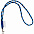 Шнурок для бейджа Tube Long, черный с синим с логотипом  заказать по выгодной цене в кибермаркете AvroraStore