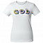 Футболка женская «Новый GOD», белая с логотипом  заказать по выгодной цене в кибермаркете AvroraStore