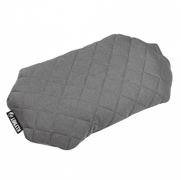 Надувная подушка Pillow Luxe, серая с логотипом  заказать по выгодной цене в кибермаркете AvroraStore