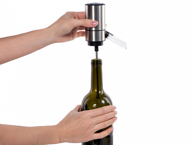 Электрический аэратор-диспенсер для вина «Wine delight» с логотипом  заказать по выгодной цене в кибермаркете AvroraStore