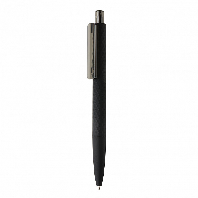 Черная ручка X3 Smooth Touch, черный с логотипом  заказать по выгодной цене в кибермаркете AvroraStore