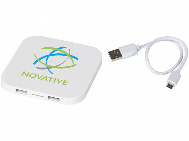Беспроводное зарядное устройство-хаб «Ozone» с логотипом  заказать по выгодной цене в кибермаркете AvroraStore