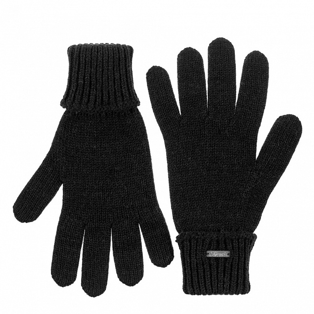 Перчатки Alpine, черные с логотипом  заказать по выгодной цене в кибермаркете AvroraStore