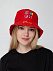 Панама Bizbolka Challenge, красная с логотипом  заказать по выгодной цене в кибермаркете AvroraStore